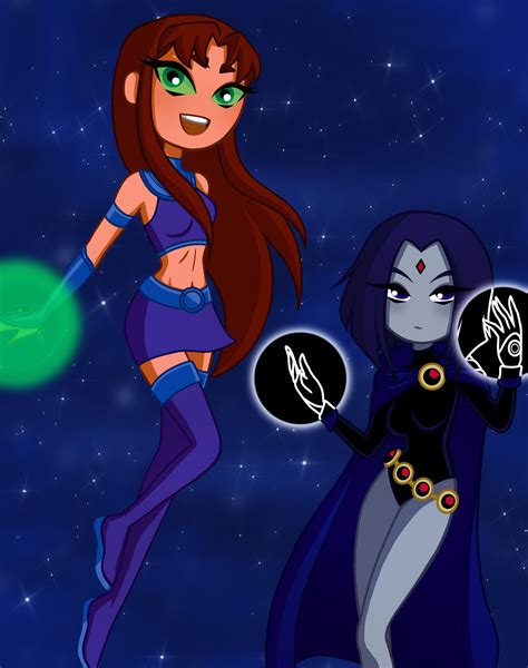 Starfire and Raven by me : r/teentitans