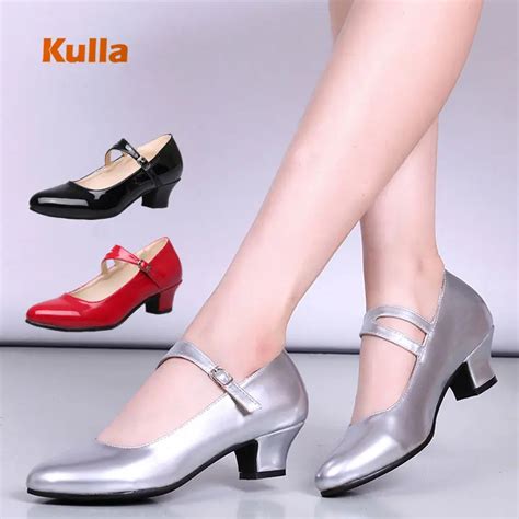 Aliexpress.com : Buy Brand Middle Heels Latin Tango Dance Shoes Women's Modern Square Ballroom ...