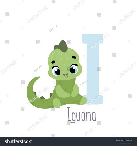 Iguana Animal Abc Alphabet Cute Vector Stock Vector (Royalty Free) 2201752481 | Shutterstock