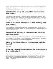 What is the lesson of the monkey and the turtle.docx - What is the lesson of the monkey and the ...