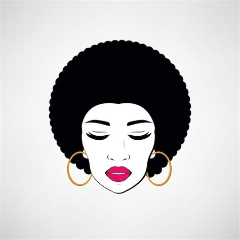 African Woman Face Art