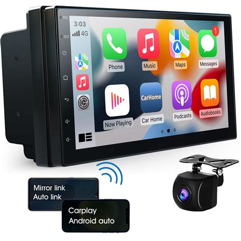 Buy Wireless Carplay Radio, Double Din Car Stereo Compatible with Apple ...