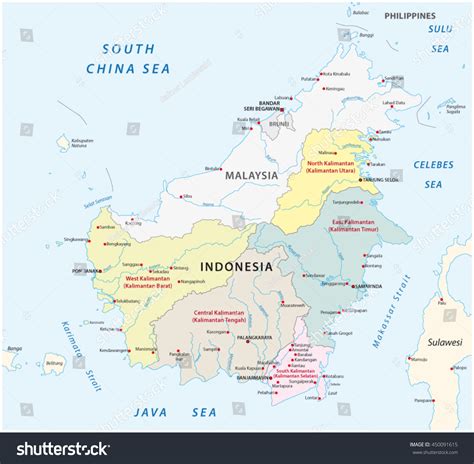 1,064 Borneo map Stock Vectors, Images & Vector Art | Shutterstock