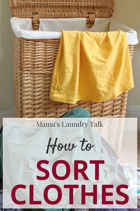 Laundry Basics: How to Sort Clothes - Mama's Laundry Talk