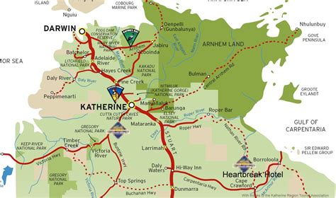 Katherine Australia Tourism Map - Katherine australia • mappery