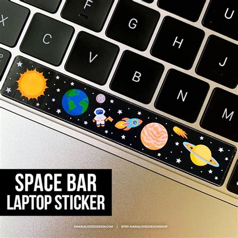 Space Bar Die-Cut Sticker Cute Laptop Sticker Perfect | Etsy