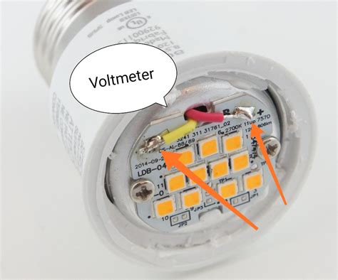 multimeter - Why I can't measure the output voltage in a LED light bulb? - Electrical ...