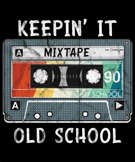 Old School Mixtape Music 90s Hip Hop Digital Art by Michael S