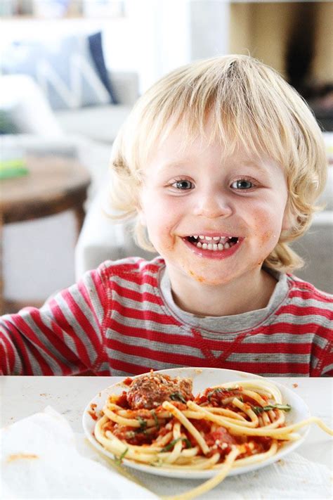 Spaghetti and Meatballs Recipe on twopeasandtheirpod.com The BEST homemade meatballs and they ...