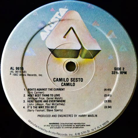 CARATULAS DE VINILOS/LONG PLAYS: CAMILO SESTO - Camilo - 1982