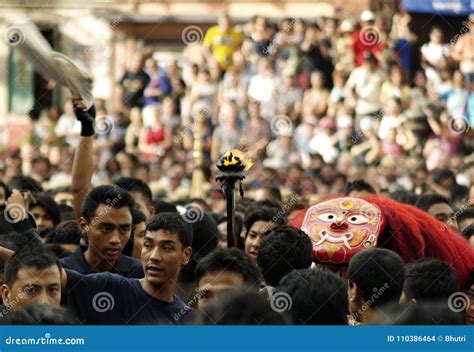 Lakhey Dance in Indra Jatra in Kathmandu, Nepal Editorial Stock Image - Image of jatra, dance ...