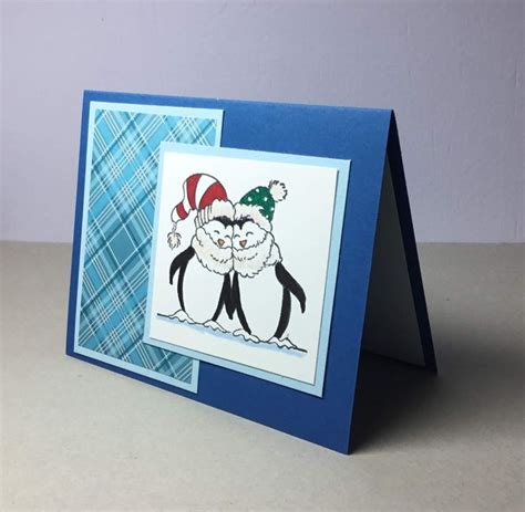 Penguin Holiday Card Christmas Card Handmade Season's | Etsy | Penguin holiday card, Christmas ...