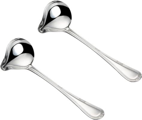 2 Piece Stainless Steel Duckbill Spoon,Saucier Sauce Soup Spoon, Gravy ...