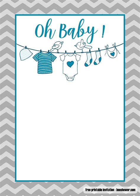 FREE Printable Onesie Baby Shower Invitations Templates | Onesie baby shower invitations ...