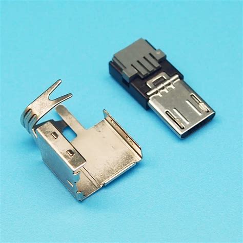 25set 2 in 1 Solderless USB male connector Punctured Type MICRO male ...