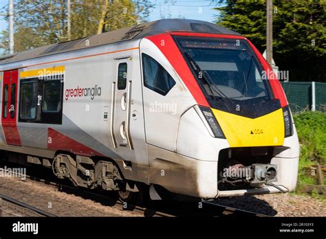 British Rail Class 745 FLIRT train of Greater Anglia near Margaretting heading towards London ...