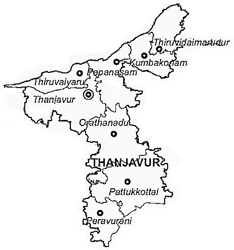 Thanjavur District | Thanjavur District Map