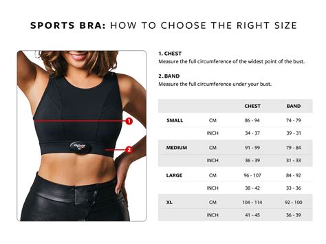 Sports Bra Size Chart For Women