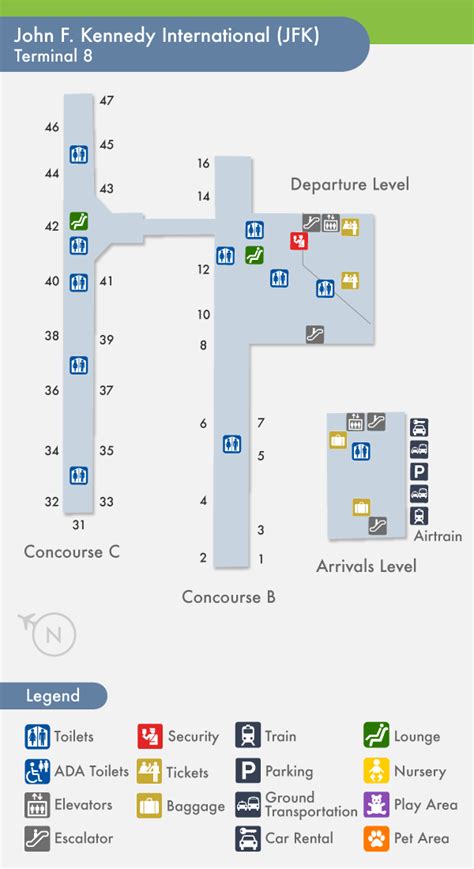 American Airlines Jfk Terminal 8 Map