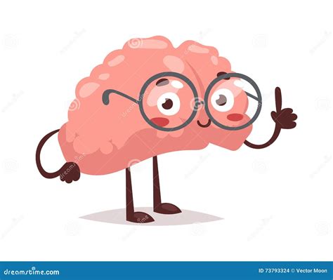 Cute Cartoon Smart Brain Cartoon Vector | CartoonDealer.com #86062941