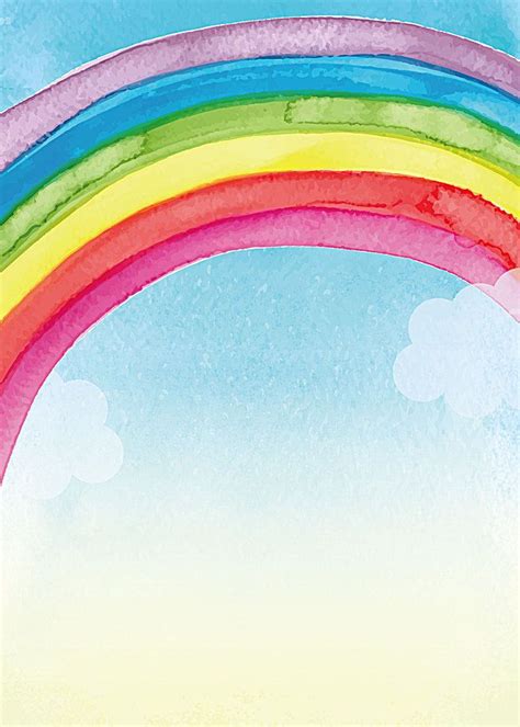 Watercolor Rainbow Background Painting