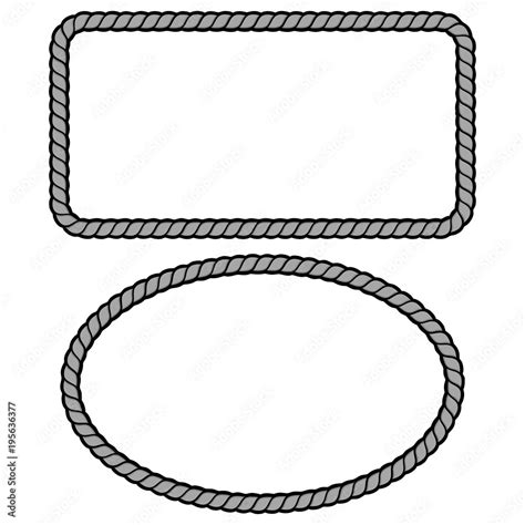 Rope Border Illustration - A vector cartoon illustration of a couple of ...