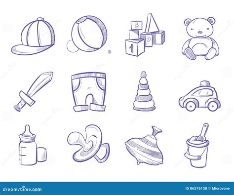 Doodle Set Of Toys. Vector Illustration | CartoonDealer.com #90585572