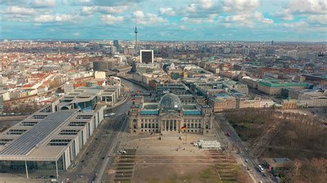 Aerial View Of Reichstag In Berlin 4k Stock Footage SBV-333321577 ...