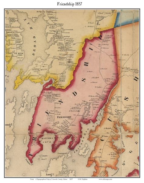 Lincoln County Maine 1857 Maps