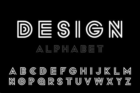 Modern designer font, striped letters By ExpressShop | TheHungryJPEG