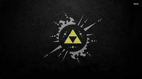 Wallpaper : illustration, video games, abstract, logo, circle, The Legend of Zelda, Triforce ...