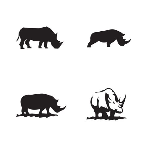 Black rhino icon logo design template 3417281 Vector Art at Vecteezy