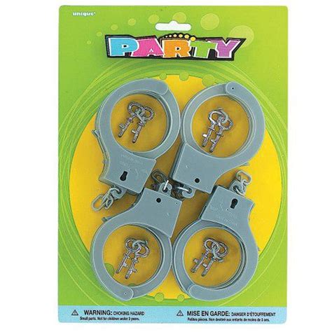 Unique Plastic Toy Handcuffs, 2 sets | Buy online at The Nile