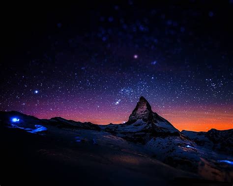 Matterhorn Night Sky, matterhorn starry sky HD wallpaper | Pxfuel