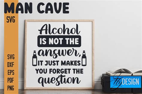 Man Cave SVG Design | Man Cave Rules | Funny Signs (2775017)