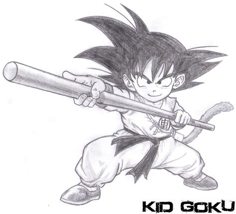 Kid Goku (pencil drawing) by iiHurricane on DeviantArt