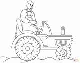 Desenho De Agricultor Dirigindo Trator Para colorir  Desenhos sketch template