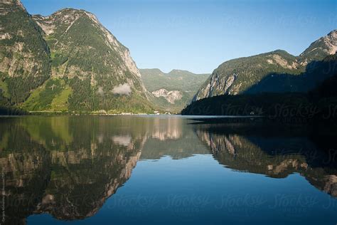 "Hallstatt Lake At Dawn." by Stocksy Contributor "Gergely Kishonthy" - Stocksy