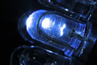 blue led | This photo of a glowing LED behind a turned off o… | Flickr