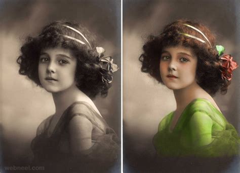 40 Photoshop Coloring Works - Colorize old black and white photos - part 1