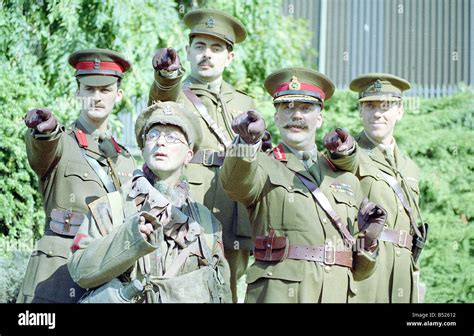 Cast of Blackadder Goes Forth in costume for photocall Black Adder Stock Photo, Royalty Free ...