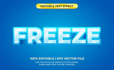 Ice Text Effect Vector Art, Icons, and Graphics for Free Download