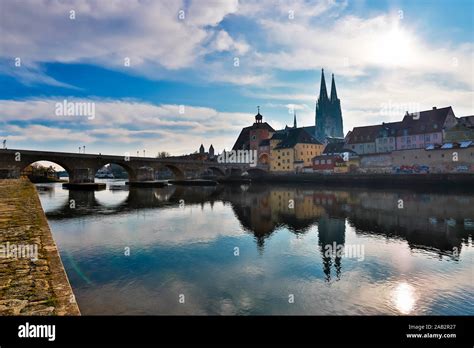 regensburg historic city in bavaria germany Stock Photo - Alamy