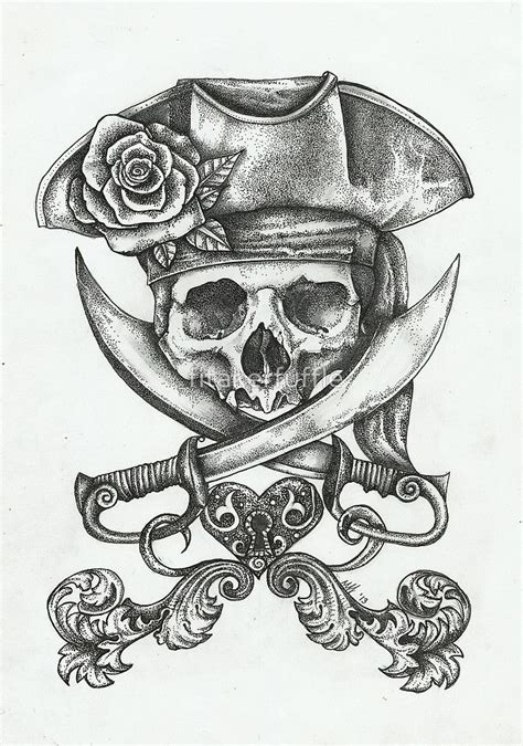 Pirate Hat Sketch at PaintingValley.com | Explore collection of Pirate ...