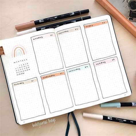 21 Bullet Journal Weekly Planner Ideas - Beautiful Dawn Designs