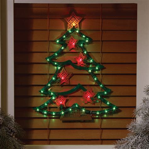 Impact 18 in. Lighted Christmas Tree with Star Ornaments Window Silhouette - Walmart.com ...