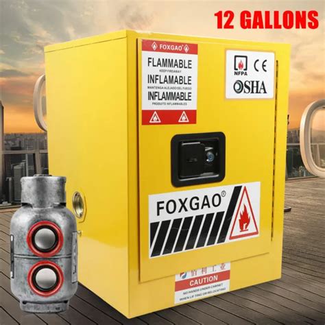 12 GALLON SAFETY Flammable Liquid Chemicals Storage Cabinet Leak-proof Bins $167.99 - PicClick
