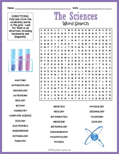 Science Word Search