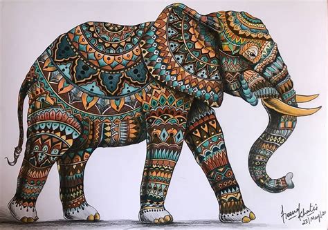 Kerala Elephant Pencil Drawing | PeepsBurgh.Com