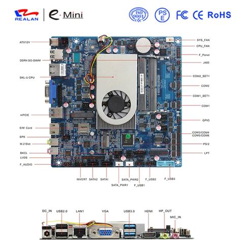 Intel 6th Generation Core i5 6200U Processor Mini Itx Motherboard ...